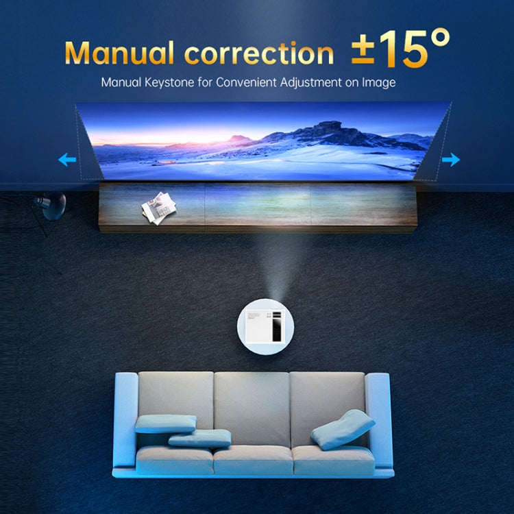 Y6 190ANSI 1024x600P LED Projector Support Screen Mirroring, AU Plug(White) - LED Projector by buy2fix | Online Shopping UK | buy2fix
