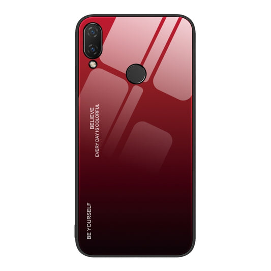 For Huawei nova 3i Gradient Color Glass Case(Red Black) - Huawei Cases by buy2fix | Online Shopping UK | buy2fix