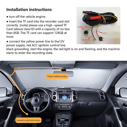 4K Single Camera HD Night Vision WiFi Car Dash Cam Driving Recorder by buy2fix