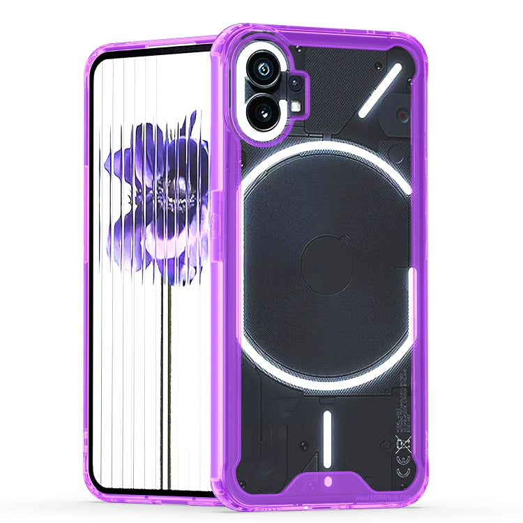 For Nothing Phone 1 Acrylic + TPU Clear Protective Phone Case(Purple) - Nothing Cases by buy2fix | Online Shopping UK | buy2fix