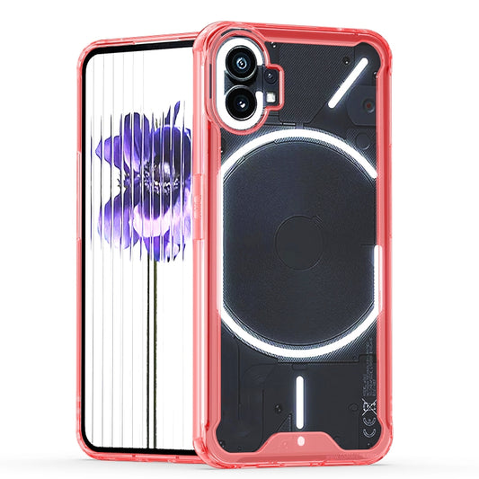 For Nothing Phone 1 Acrylic + TPU Clear Protective Phone Case(Red) - Nothing Cases by buy2fix | Online Shopping UK | buy2fix