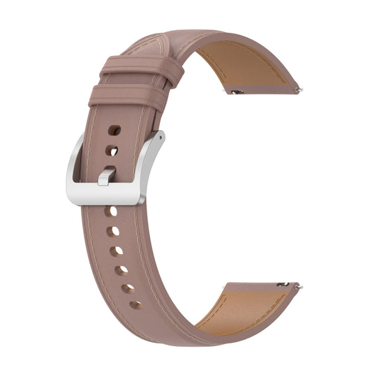 For Samsung Galaxy Watch 5 40mm Premium Leather Watch Band(Dark Pink) - Watch Bands by buy2fix | Online Shopping UK | buy2fix