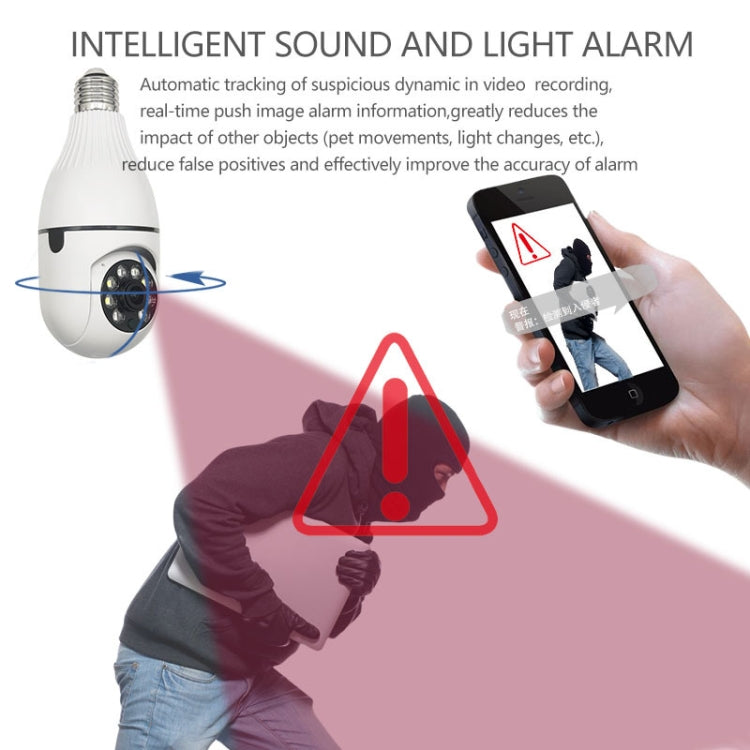 R2-30G 3MP HD Smart WiFi Bulb Camera, Support Night Vision & Motion Detection - Light Bulb Camera by buy2fix | Online Shopping UK | buy2fix