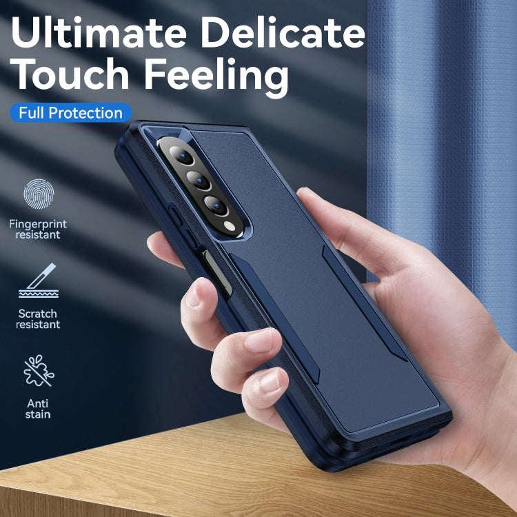 For Samsung Galaxy Z Fold4 PC + TPU Shockproof All Inclusive Phone Case (Blue) - Galaxy Z Fold4 5G Cases by buy2fix | Online Shopping UK | buy2fix