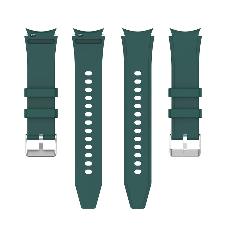 For Samsung Galaxy Watch5/Watch5 pro Silicone Watch Band(Dark Green) - Watch Bands by buy2fix | Online Shopping UK | buy2fix