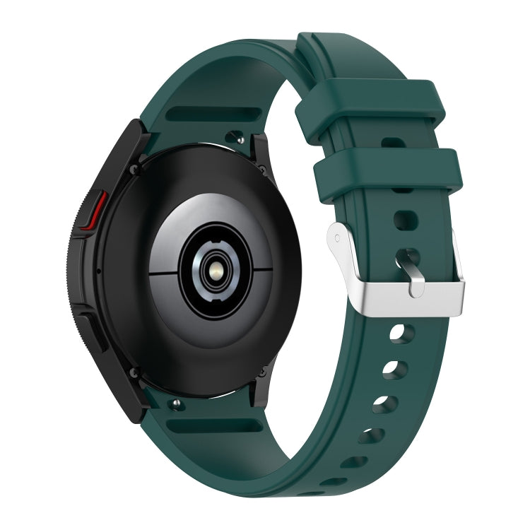 For Samsung Galaxy Watch5/Watch5 pro Silicone Watch Band(Dark Green) - Watch Bands by buy2fix | Online Shopping UK | buy2fix