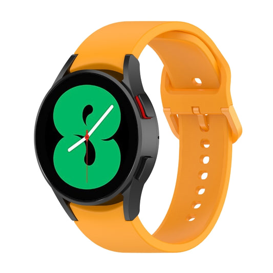 For Samsung Galaxy Watch 5 44mm Official Silicone Watch Band, Size:L(Yellow) - Watch Bands by buy2fix | Online Shopping UK | buy2fix