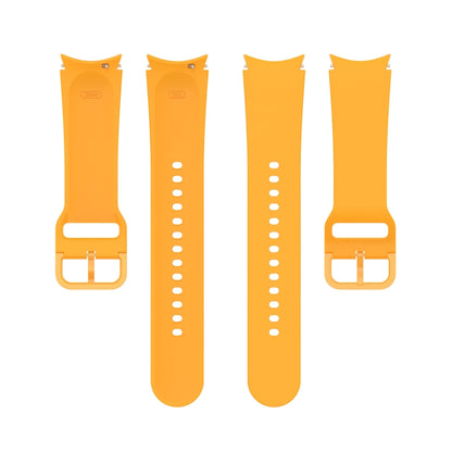 For Samsung Galaxy Watch 5 44mm Official Silicone Watch Band, Size:L(Yellow) - Watch Bands by buy2fix | Online Shopping UK | buy2fix