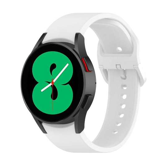 For Samsung Galaxy Watch 5 44mm Official Silicone Watch Band, Size:L(White) - Watch Bands by buy2fix | Online Shopping UK | buy2fix