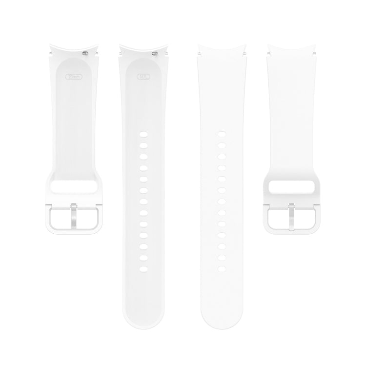 For Samsung Galaxy Watch 5 44mm Official Silicone Watch Band, Size:L(White) - Watch Bands by buy2fix | Online Shopping UK | buy2fix