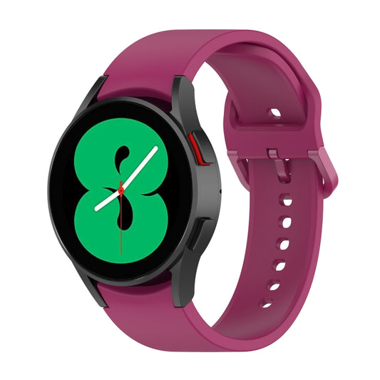 For Samsung Galaxy Watch 5 40mm Official Silicone Watch Band, Size:S(Wine Red) - Watch Bands by buy2fix | Online Shopping UK | buy2fix
