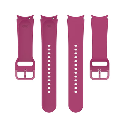 For Samsung Galaxy Watch 5 40mm Official Silicone Watch Band, Size:S(Wine Red) - Watch Bands by buy2fix | Online Shopping UK | buy2fix