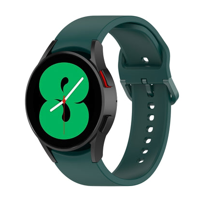 For Samsung Galaxy Watch 5 40mm Official Silicone Watch Band, Size:S(Dark Green) - Watch Bands by buy2fix | Online Shopping UK | buy2fix