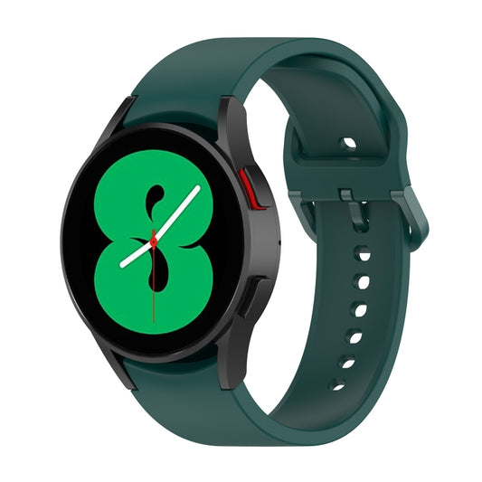 For Samsung Galaxy Watch 5 40mm Official Silicone Watch Band, Size:S(Dark Green) - Watch Bands by buy2fix | Online Shopping UK | buy2fix