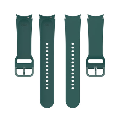 For Samsung Galaxy Watch 5 40mm Official Silicone Watch Band, Size:S(Dark Green) - Watch Bands by buy2fix | Online Shopping UK | buy2fix