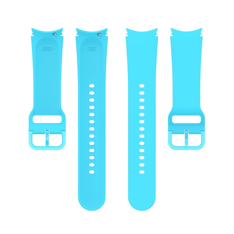 For Samsung Galaxy Watch 5 44mm Official Silicone Watch Band, Size:S(Sky Blue) - Watch Bands by buy2fix | Online Shopping UK | buy2fix