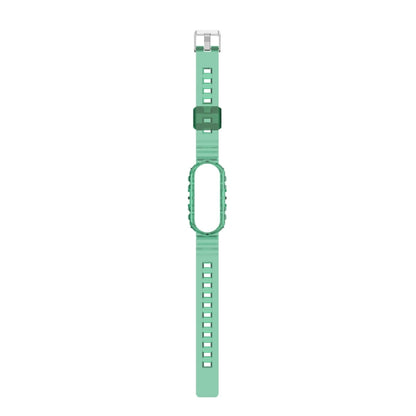 For Xiaomi Mi Band 5/6/7 Universal TPU Integrated Watch Band(Transparent Green) - Watch Bands by buy2fix | Online Shopping UK | buy2fix