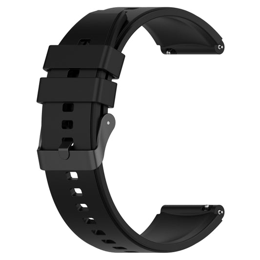 For Samsung Galaxy Watch 5 44mm 20mm Black Buckle Step Silicone Watch Band(Black) - Watch Bands by buy2fix | Online Shopping UK | buy2fix