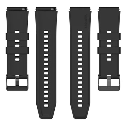 For Samsung Galaxy Watch 5 44mm 20mm Black Buckle Step Silicone Watch Band(Black) - Watch Bands by buy2fix | Online Shopping UK | buy2fix
