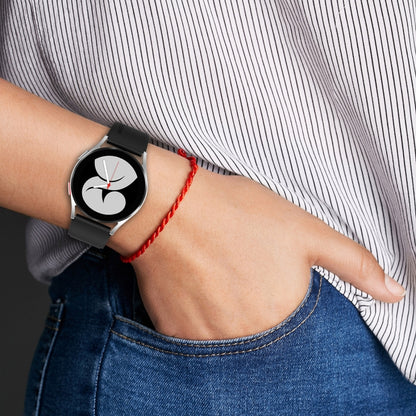 For Samsung Galaxy Watch 5 Pro 45mm 20mm Black Buckle Step Silicone Watch Band(Wine Red) by buy2fix