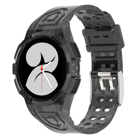 For Samsung Galaxy Watch5 40mm Silicone Integrated Watch Band(Transparent Black) - Watch Bands by buy2fix | Online Shopping UK | buy2fix