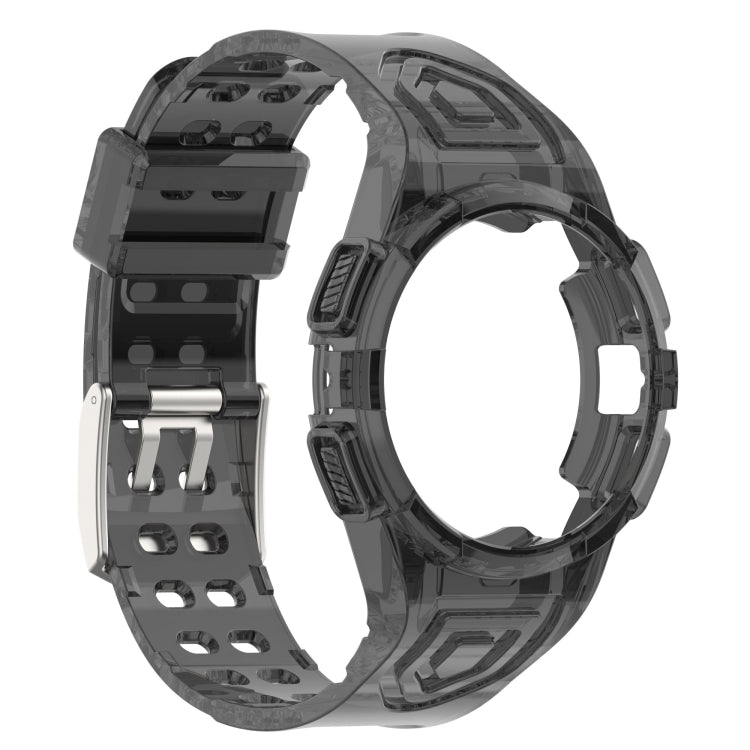 For Samsung Galaxy Watch5 40mm Silicone Integrated Watch Band(Transparent Black) - Watch Bands by buy2fix | Online Shopping UK | buy2fix