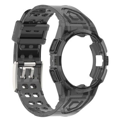 For Samsung Galaxy Watch5 40mm Silicone Integrated Watch Band(Transparent Black) - Watch Bands by buy2fix | Online Shopping UK | buy2fix