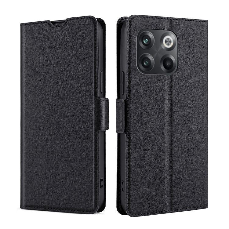 For OnePlus 10T Ultra-thin Voltage Side Buckle Leather Phone Case(Black) - OnePlus Cases by buy2fix | Online Shopping UK | buy2fix