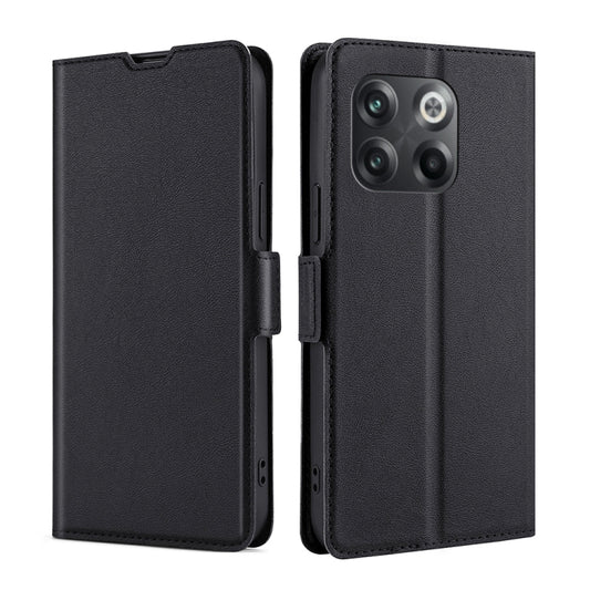 For OnePlus 10T Ultra-thin Voltage Side Buckle Leather Phone Case(Black) - OnePlus Cases by buy2fix | Online Shopping UK | buy2fix