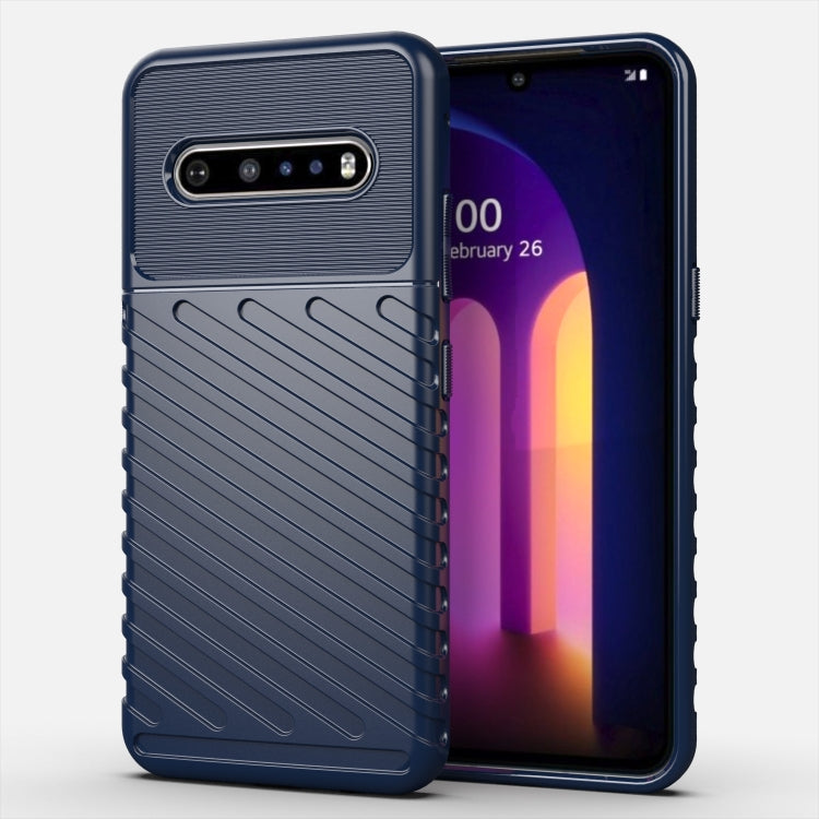 For LG V60 ThinQ Thunderbolt Shockproof TPU Soft Case(Navy Blue) by buy2fix