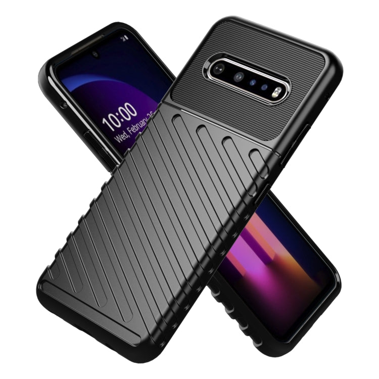 For LG V60 ThinQ Thunderbolt Shockproof TPU Soft Case(Navy Blue) by buy2fix
