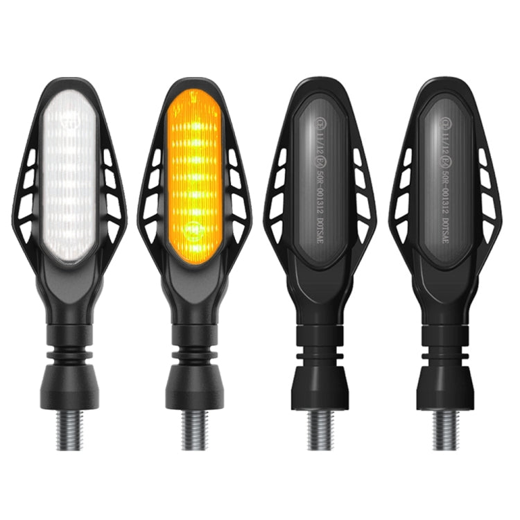4 PCS Modified Motorcycle 16LEDs Brake Turn Tail Light, Smoked Shell(White Light + Yellow Light) - Turn Signal by buy2fix | Online Shopping UK | buy2fix