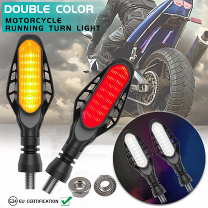 4 PCS Modified Motorcycle 16LEDs Brake Turn Tail Light, Smoked Shell(Red Light + Yellow Light) - Turn Signal by buy2fix | Online Shopping UK | buy2fix