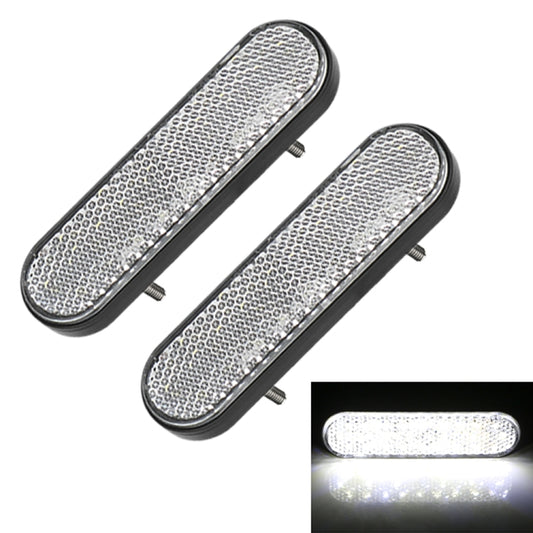2 PCS 24LED Reflector Brake Light Turn Signal Light(White Shell White Light) - Turn Signal by buy2fix | Online Shopping UK | buy2fix