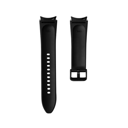 For Samsung Galaxy Watch5 Pro 45mm/5 44mm/5 40mm Silicone + Leather Black Buckle Watch Band(Red) - Watch Bands by buy2fix | Online Shopping UK | buy2fix