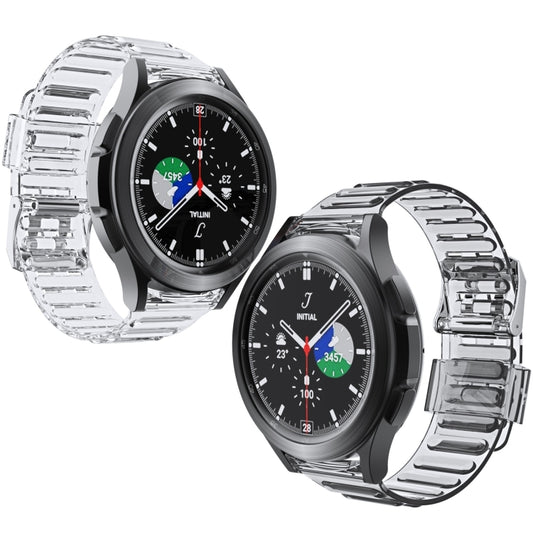 For Samsung Galaxy Watch5 Pro 45mm/5 44mm/5 40mm Silicone Strap Watch Band(Transparent Black) - Watch Bands by buy2fix | Online Shopping UK | buy2fix