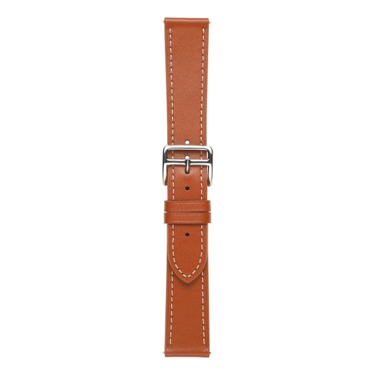 For Samsung Galaxy Watch5 Pro 45mm/5 44mm/5 40mm Plain Weave Leather Watch Band(Brown) - Watch Bands by buy2fix | Online Shopping UK | buy2fix