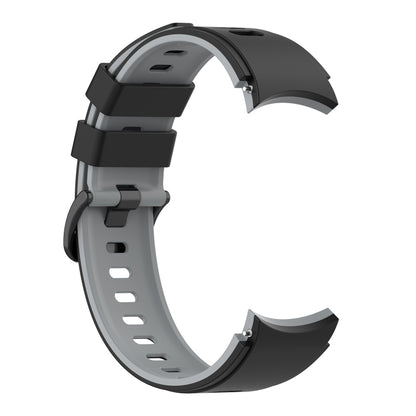 For Samsung Galaxy Watch5 Pro 45mm/5 44mm/5 40mm Two-color Silicone Strap Watch Band(Black Grey) - Watch Bands by buy2fix | Online Shopping UK | buy2fix