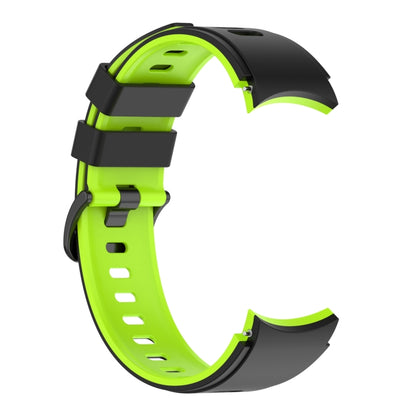 For Samsung Galaxy Watch5 Pro 45mm/5 44mm/5 40mm Two-color Silicone Strap Watch Band(Black Lime Green) - Watch Bands by buy2fix | Online Shopping UK | buy2fix