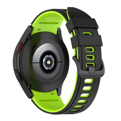 For Samsung Galaxy Watch5 Pro 45mm/5 44mm/5 40mm Two-color Silicone Strap Watch Band(Black Lime Green) - Watch Bands by buy2fix | Online Shopping UK | buy2fix