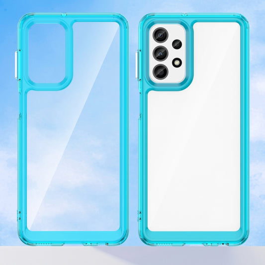 For Samsung Galaxy A23 5G Colorful Series Acrylic + TPU Phone Case(Transparent Blue) by buy2fix