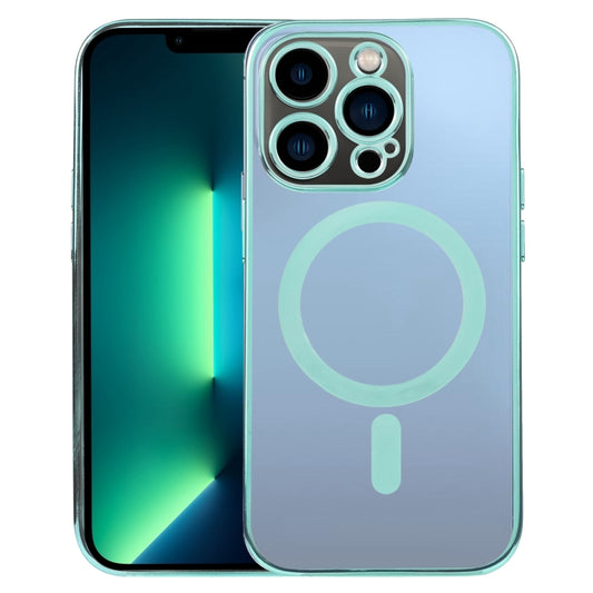 For iPhone 13 Pro Max MagSafe Electroplating Straight TPU Phone Case (Green) - iPhone 13 Pro Max Cases by buy2fix | Online Shopping UK | buy2fix