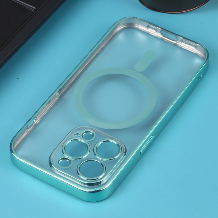 For iPhone 13 Pro Max MagSafe Electroplating Straight TPU Phone Case (Green) - iPhone 13 Pro Max Cases by buy2fix | Online Shopping UK | buy2fix