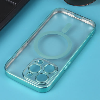 For iPhone 13 Pro Max MagSafe Electroplating Straight TPU Phone Case (Green) - iPhone 13 Pro Max Cases by buy2fix | Online Shopping UK | buy2fix