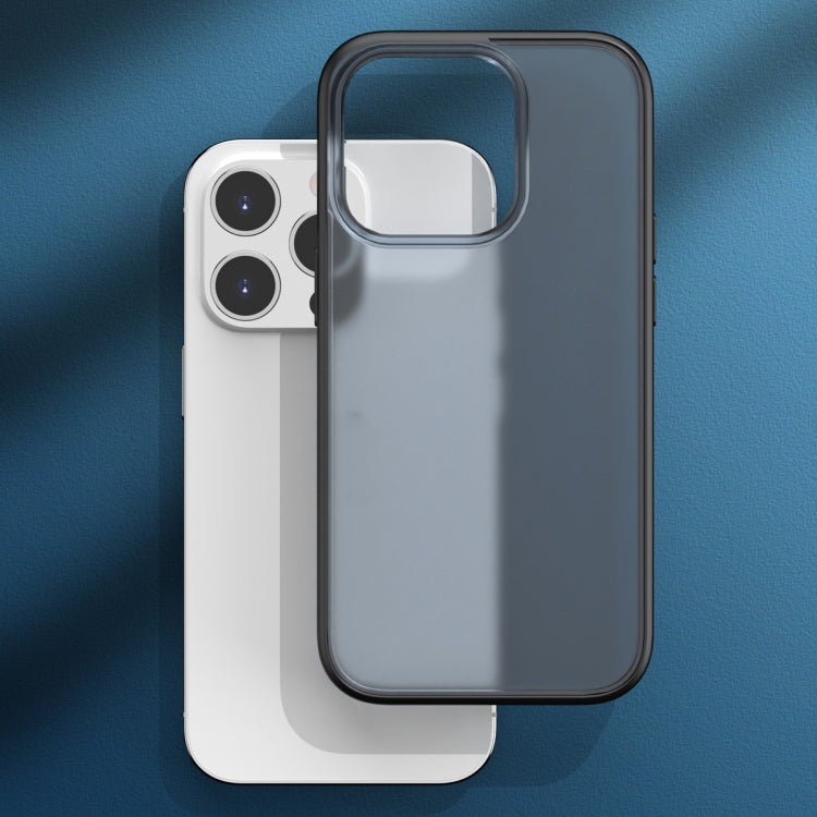 For iPhone 14 Pro Max Semi Transparent Frosted Skin Feel Phone Case (Black) - iPhone 14 Pro Max Cases by buy2fix | Online Shopping UK | buy2fix