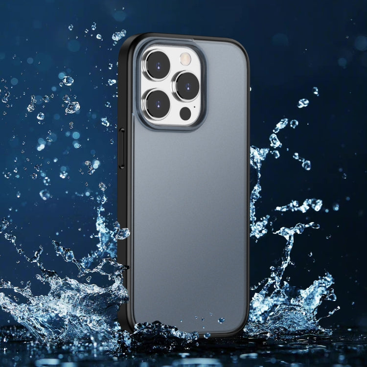 For iPhone 14 Pro Max Semi Transparent Frosted Skin Feel Phone Case (Black) - iPhone 14 Pro Max Cases by buy2fix | Online Shopping UK | buy2fix