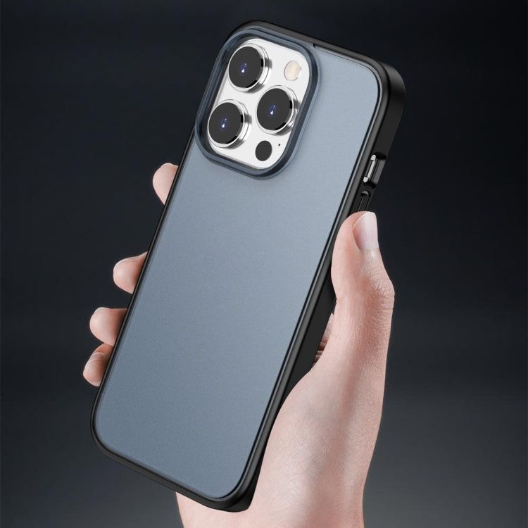 For iPhone 14 Pro Max Semi Transparent Frosted Skin Feel Phone Case (Black) - iPhone 14 Pro Max Cases by buy2fix | Online Shopping UK | buy2fix
