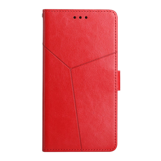 For Nothing Phone 1 HT01 Y-shaped Pattern Flip Leather Phone Case(Red) - Nothing Cases by buy2fix | Online Shopping UK | buy2fix