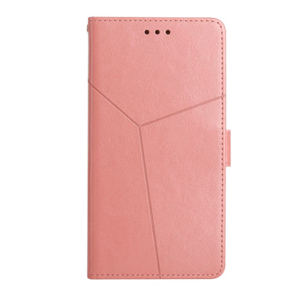 For Nothing Phone 1 HT01 Y-shaped Pattern Flip Leather Phone Case(Pink) - Nothing Cases by buy2fix | Online Shopping UK | buy2fix