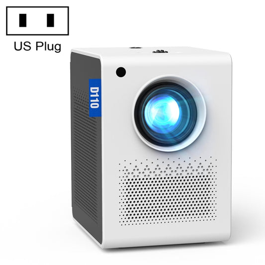 D110 180 ANSI Lumens Mini LED+LCD Smartphone Wireless Screen Mirroring Projector, Plug Type:US Plug(White) - Mini Projector by buy2fix | Online Shopping UK | buy2fix